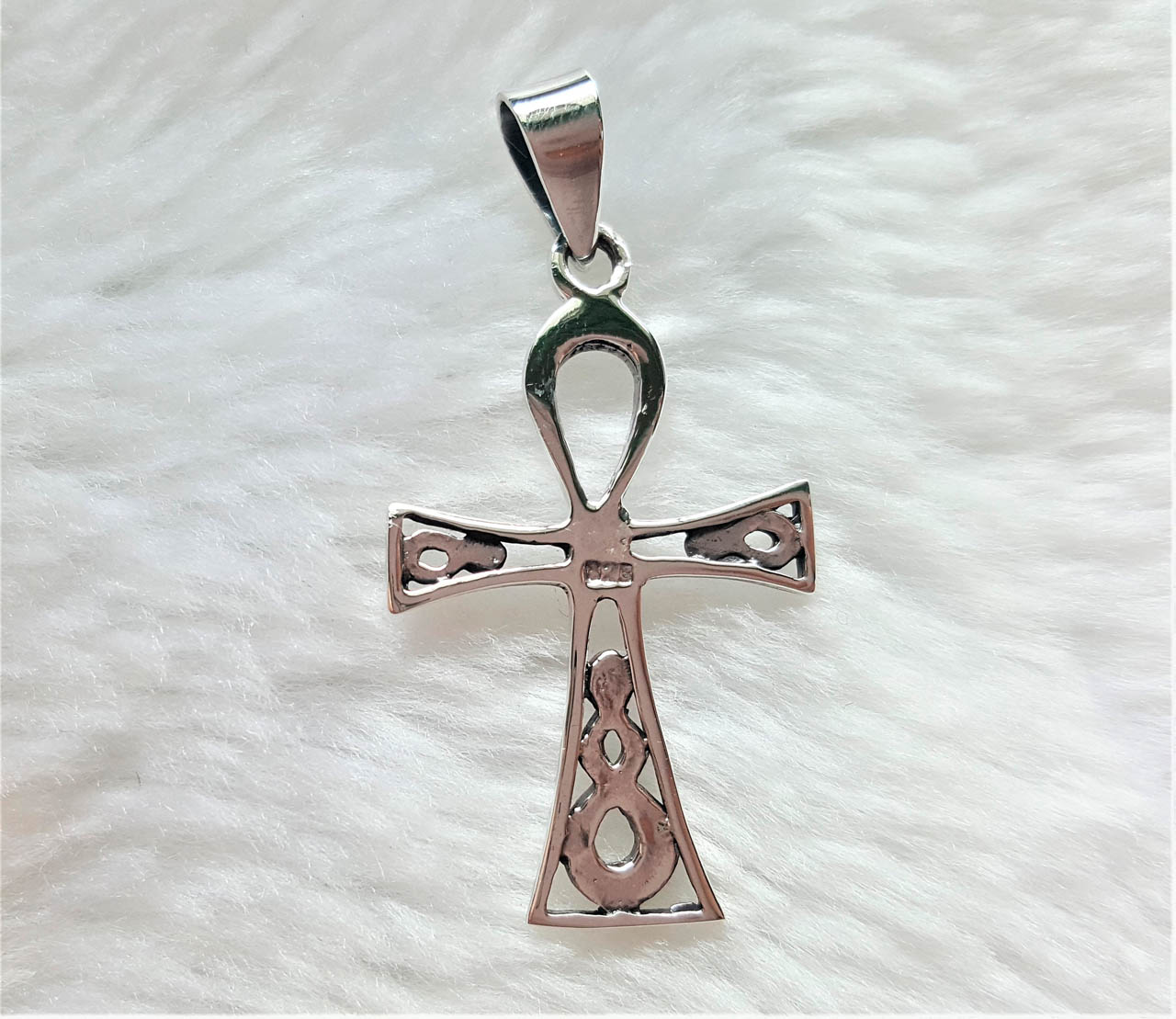Details about  / Ankh Ring .925 silver egyptian cross of life Ladies Girls Biker Celtic Sizes J-S