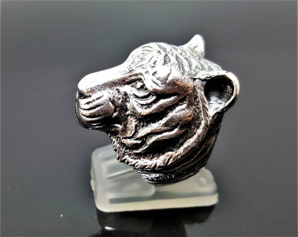 TIGER RING Sterling Silver 925 Big Cat UNISEX Animal Totem Exclusive Design Handmade Talisman Totem Anilmal Heavy 19 grams