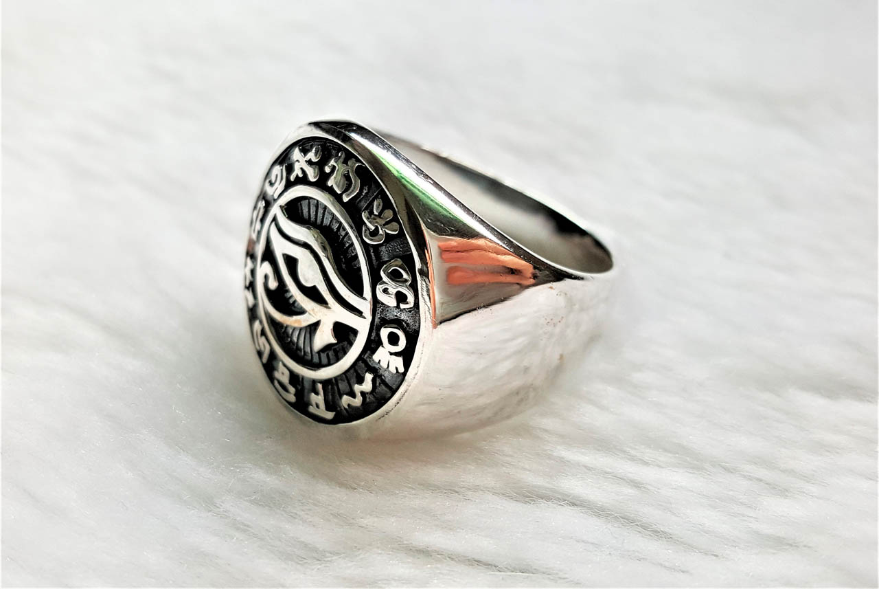 Sterling Silver Royal Wadjet Lion Goddess Sekhmet Egyptian Charm Pendant – 925 Silver, Gift Box, 15mm Size