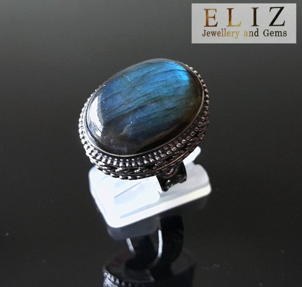 Mysterious LABRADORITE Sterling Silver 925 Ring SZ 8
