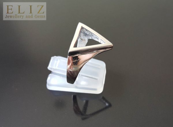 925 STERLING SILVER Pink Floyd The Wall Pyramid Prism Ring