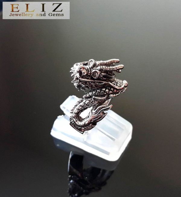 Dragon Ring Solid Sterling Silver 925 Ancient Creature
