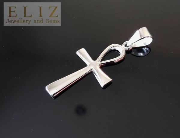 Ankh .925 Sterling Silver Egyptian Key of Life Cross Celtic Pendant Symbol/Charm