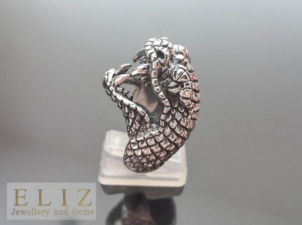 16 Gram Python Mamba Snake .925 Sterling Silver Ring 9.5' 10' 10.5' 11'