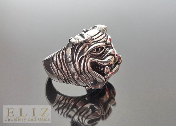 23.8 Gram's British Bulldog .925 Sterling Silver Ring 10.5' 11' 11.5' 12'