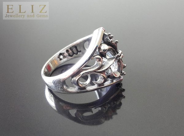 Fleur de Lis Royal Lily Ring STERLING SILVER 925 French Lily Double Mirror Fleur De Lis