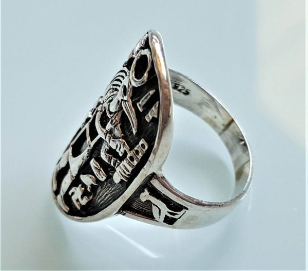 Great THOTH STERLING SILVER 925 Ring Ancient Egyptian God of Wisdom  Ibis Head Hieroglyphs Egypt Spiritual Sacred Talisman Amulet