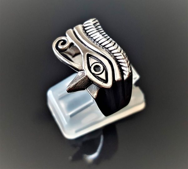 Eye of Horus Sterling Silver 925 Ring Wadjet Ancient Egyptian Talisman Egyptian Symbol of Protection Royal Power