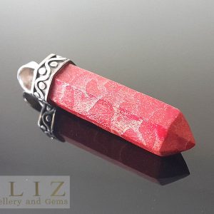 Sterling Silver 925 Natural Red Coral Pendant Custom Made Gift Talisman Amulet