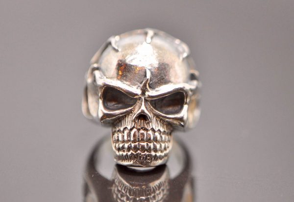Pure Solid .925 Sterling Silver Pygmy Fire Skull Ring
