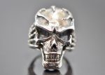 Pure Solid .925 Sterling Silver Brain Freeze Skull Ring
