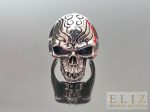 925 Sterling Silver Fangs Tribal Skull Rocker Punk Goth Biker Exclusive Ring
