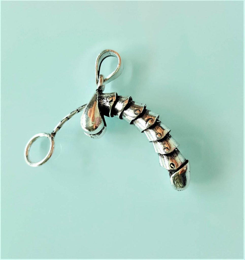 STERLING SILVER 925 Penis Pendant Erotic Erectable Unisex Valentine Gift Phallus Talisman