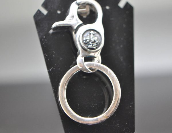 Eliz 925 Sterling Silver Royal Crown Key Ring 25 Grams