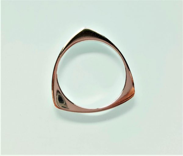 Eliz STERLING SILVER 925 Geometry Stackable Ring Unique Design Elegant Gift