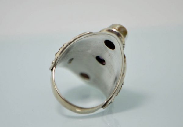 Eliz 925 Sterling Silver Genuine AMETHYST Natural Gemstones Ring