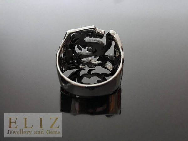 Eliz 925 Sterling Silver British Royal Dragon Ring