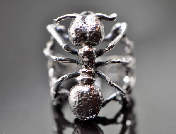 Ant Ring STERLING SILVER 925 Red Army Ant Insect Ring Entomology Jewlery