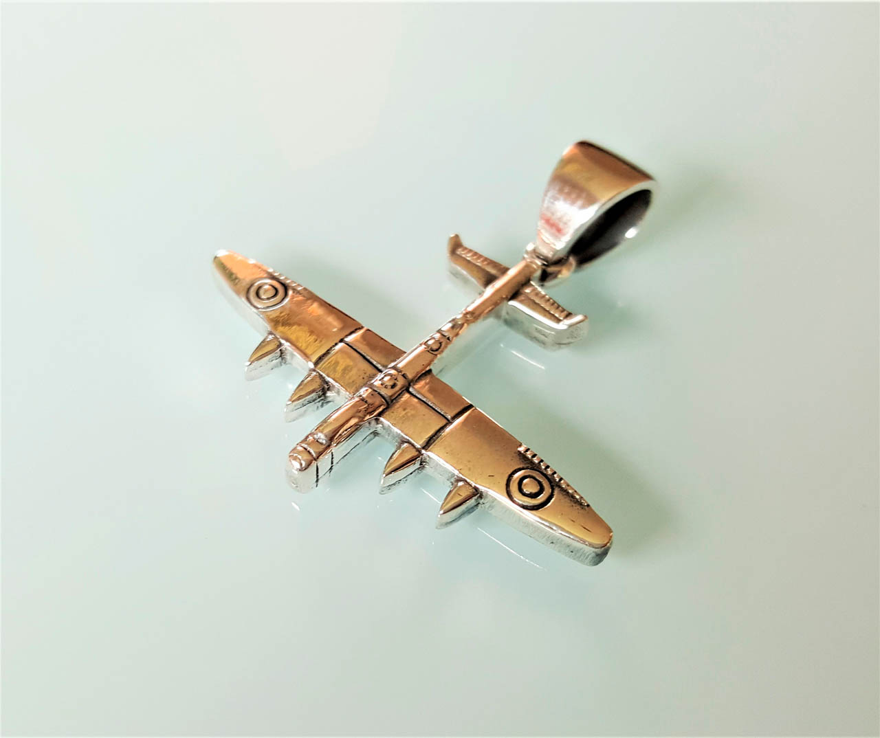 Spitfire Airplane Necklace 925 Sterling Silver Gifts for WWII -  Norway