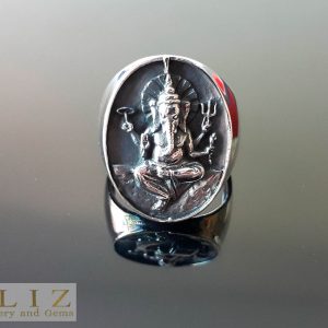 Ganesh 925 Sterling Silver Ring Great Ganesha Lord of Success Wealth Wisdom Om Aum Ganapati Talisman Amulet Good Luck