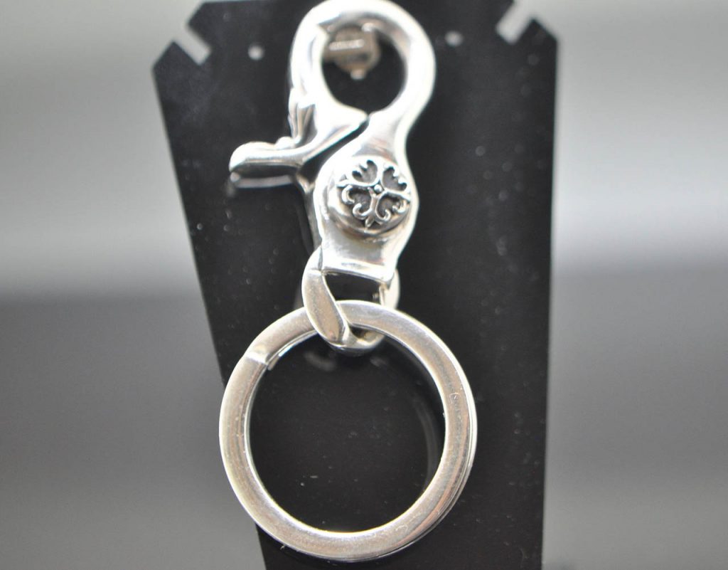 925 Sterling Silver Gothic Cross Key Ring 28 Grams - ELIZ