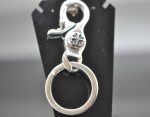 925 Sterling Silver Gothic Cross Key Ring 28 Grams