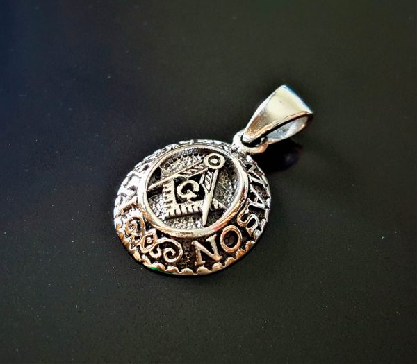 Eliz 925 Sterling Silver MASTER MASON Pendant Illuminati Masonic Symbols G letter Sacred Symbols