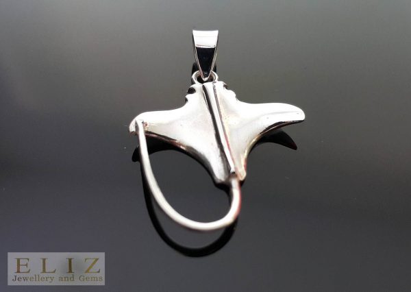 Eliz 925 Sterling Silver Stingray shark Ocean Pendant/Charm GIFT Sea Talisman