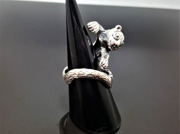 STERLING SILVER 925 Loris Ring Slow Loris Animal Cute Silver Gift