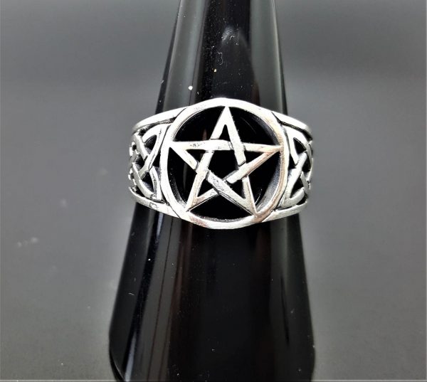 Pentagram Ring 925 STERLING SILVER Occult Talisman Pentacle Sacred Symbols 5 pointed star Protective Amulet Exclusive Gift ELIZ