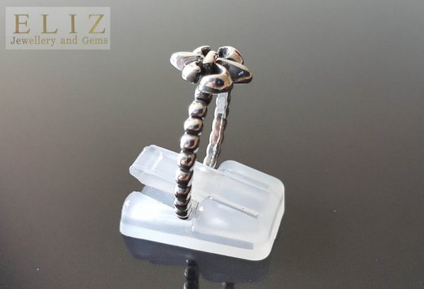 925 Sterling Silver Fleur De Lis Lily Ring Unique Design Royal Simple Beauty Size